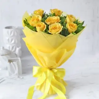 Bunch of 20 yellow roses
