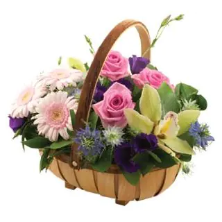 Arrangement Of Mix Color Roses
