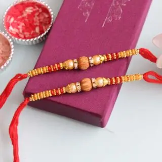 Sets of 2 rudraksh rakhis