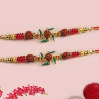 Set of 2  rudraksh Rakhis 