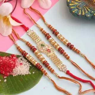 Set of 5 fancy rakhi 