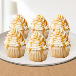 set of 6 caramel cup cake  