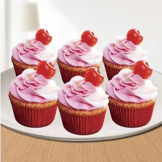 Set of 6 Cherry cup cake 