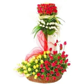 7 feet height arrangement of 250 Roses