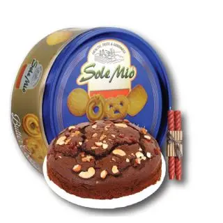 1 Kg Rich Dry Fruits Plum Cake With Box Of Cookies And Candles
