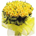Bunch of 50 yellow roses
