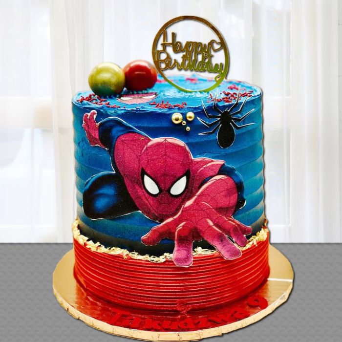 Buy/Send Spiderman 3D Cake|Black Forest Flavor|Birthday Cake Online